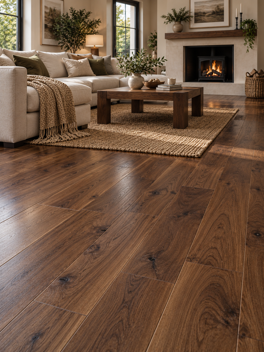 15/4 x 190mm American Walnut Engineered Plank - EFL2009