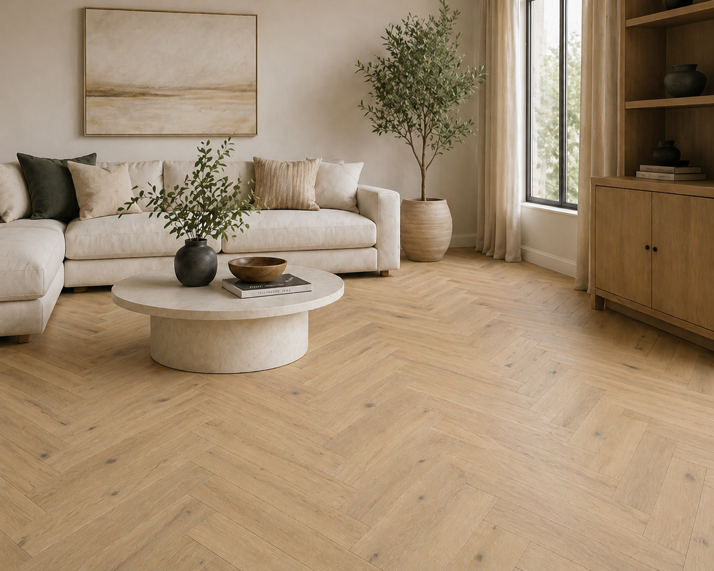 14/3 x 125mm Invisible European Oak Herringbone - HB4018